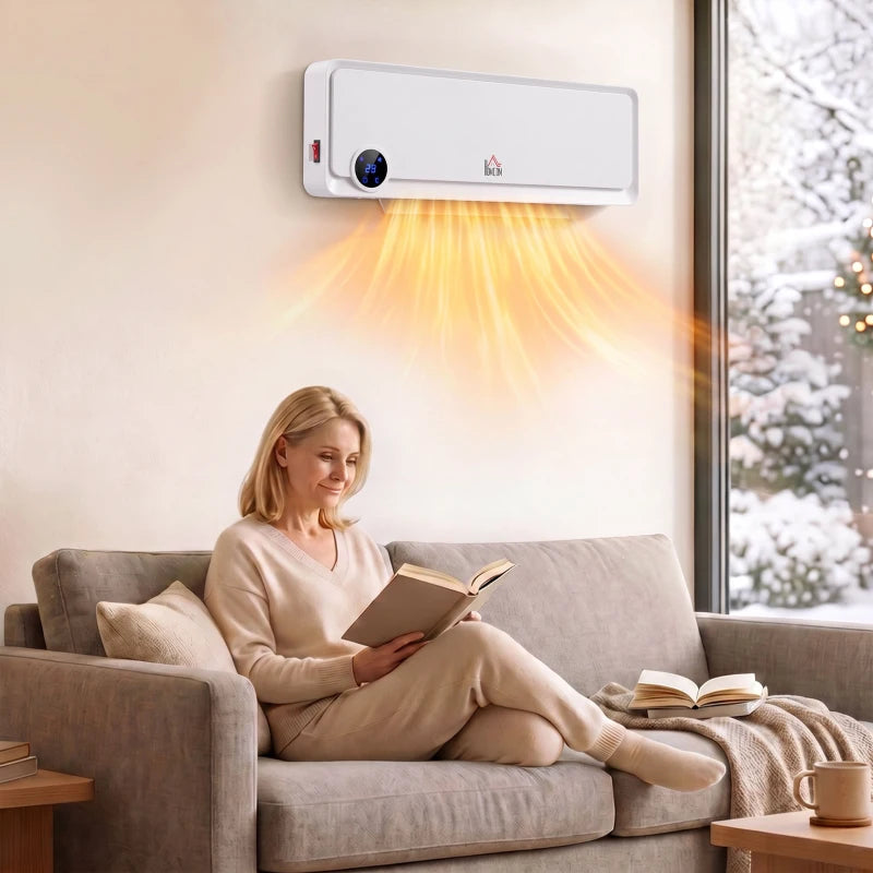 Nancy's Vallecrosia Kachel - Wandverwarming - Verwarmingsventilator - Keramische ruimteverwarming - Wit