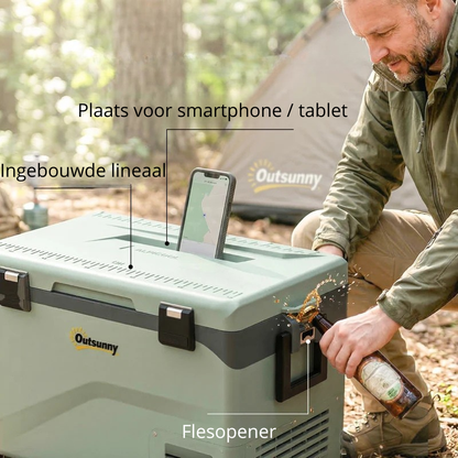 Nancy's Soverato Koelbox - Compressorkoeling - Koeler - Digitale Display - Bluetooth App - Groen / Zwart - 42,5 Liter