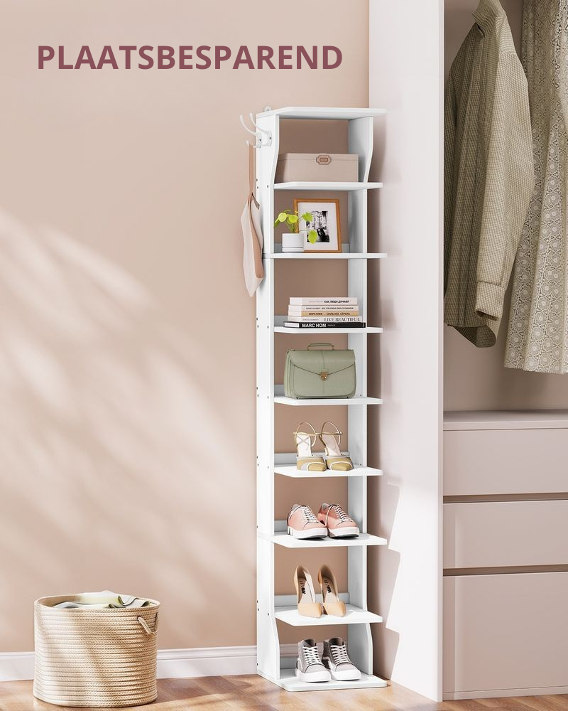 Nancy's Paola Schoenenrek - Opbergrek voor schoenen - Wit - ± 25 x 30 x 145 cm