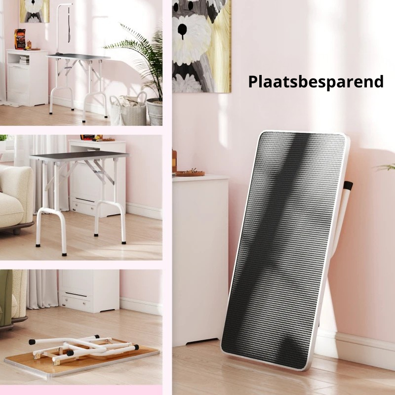 Nancy's Pontey Hondentafel - Honden trimtrafel - Hondentrimmer - Staal - ± 80 x 50 x 80 cm