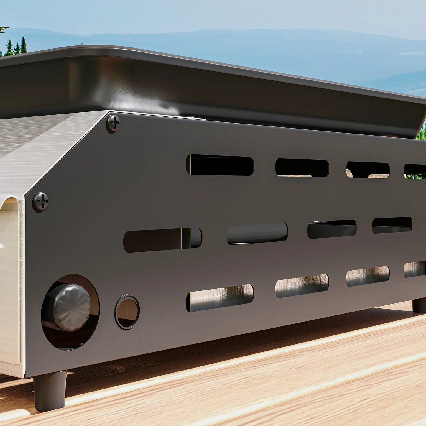 Nancy's Covigliaio Gasbarbecue - BBQ - Compact Formaat - Zilver / Zwart