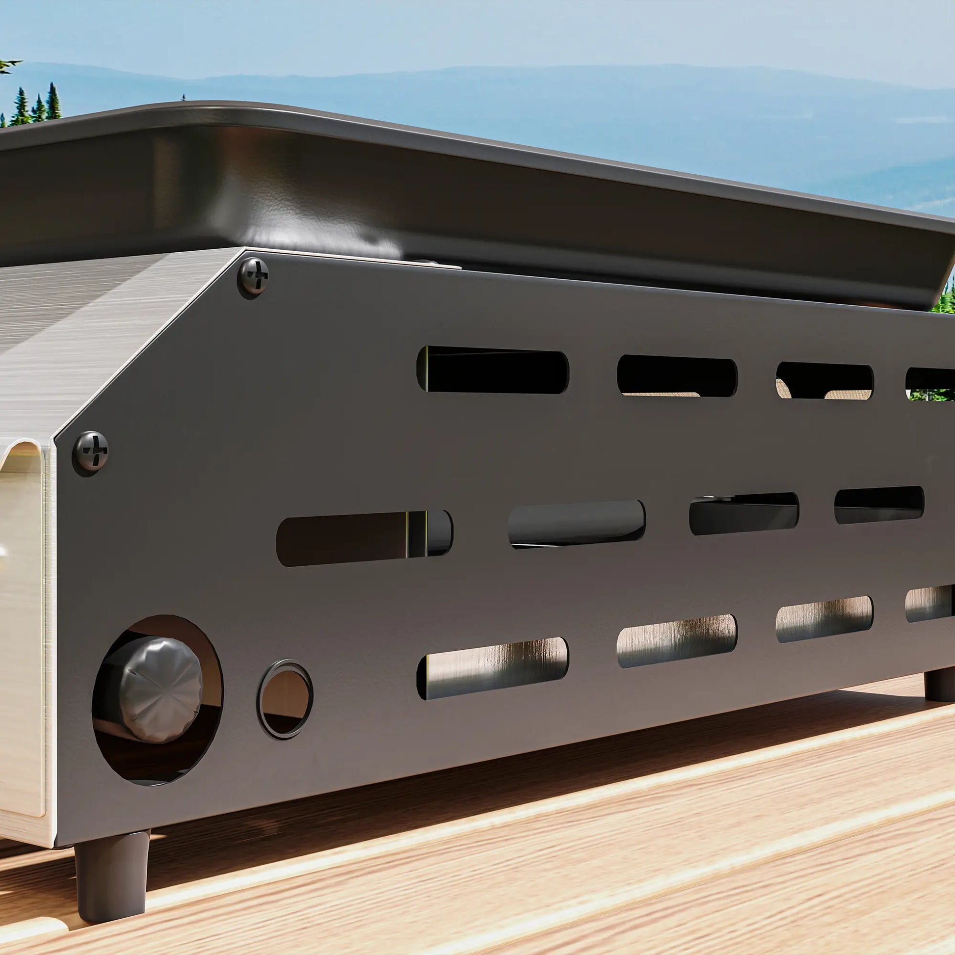 Nancy's Covigliaio Gasbarbecue - BBQ - Compact Formaat - Zilver / Zwart