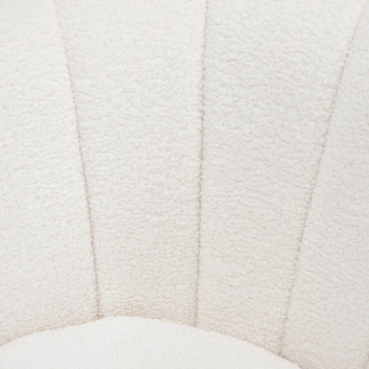 Nancy's Torto Fauteuil - Relaxfauteuil - Loungestoel - Relaxstoel - Wit - Fleece