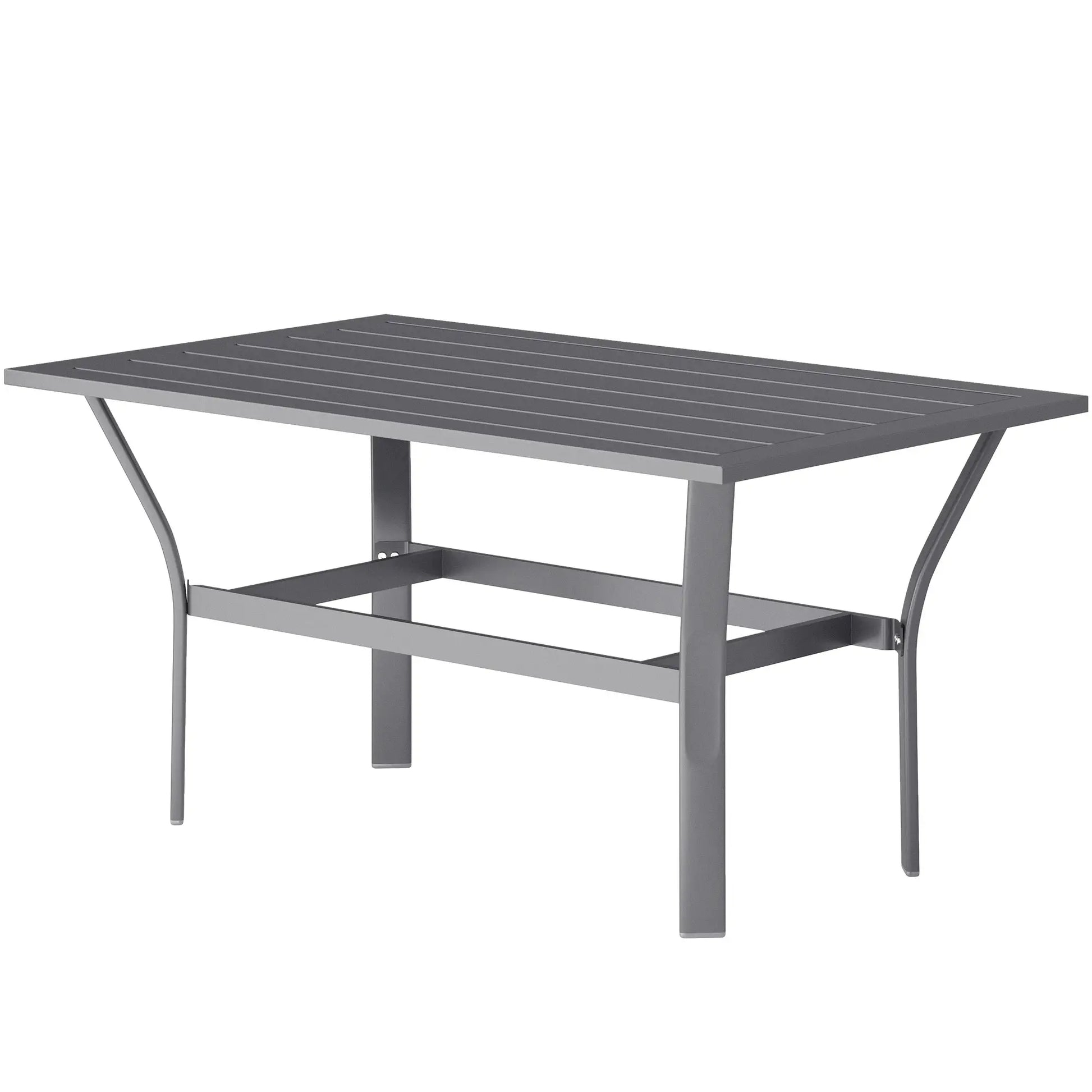 Nancy's Cormons Tuintafel - Terrastafel - Tafel voor Buiten - Grijs - Staal - ± 90 x 55 x 45 cm