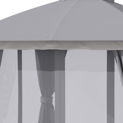 Nancy's Petersfield Paviljoen - Partytent - Tuinpaviljoen - Grijs -  ± 300 x 300 cm