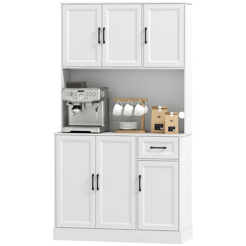 Nancy's Piode Keukenkast - Opbergkast - Voorraadkast - Wit - ± 100 x 40 x 180 cm