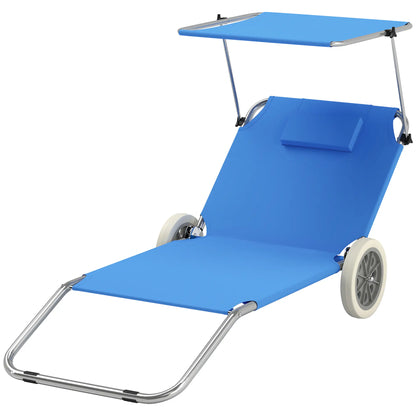 Nancy's Cremolino Strandligstoelen - Strandstoelen - Campingstoelen - Set van 2 - Blauw