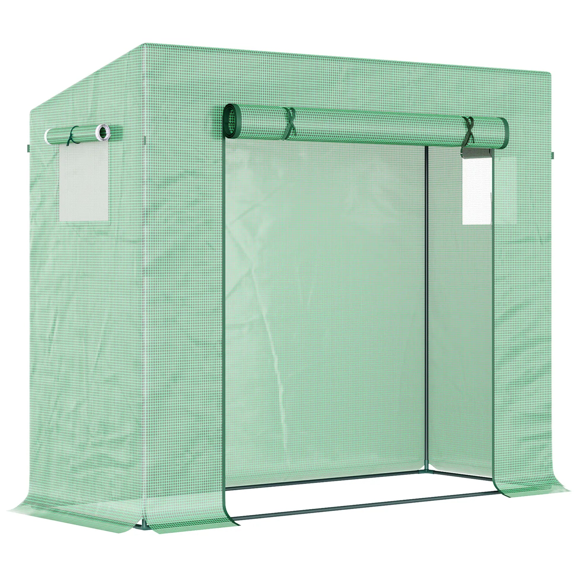 Nancy's Rans Foliekas - Kas met roldeur - Tuinkas - Kweekkas - Groen - ± 200 x 75 x 150/170 cm