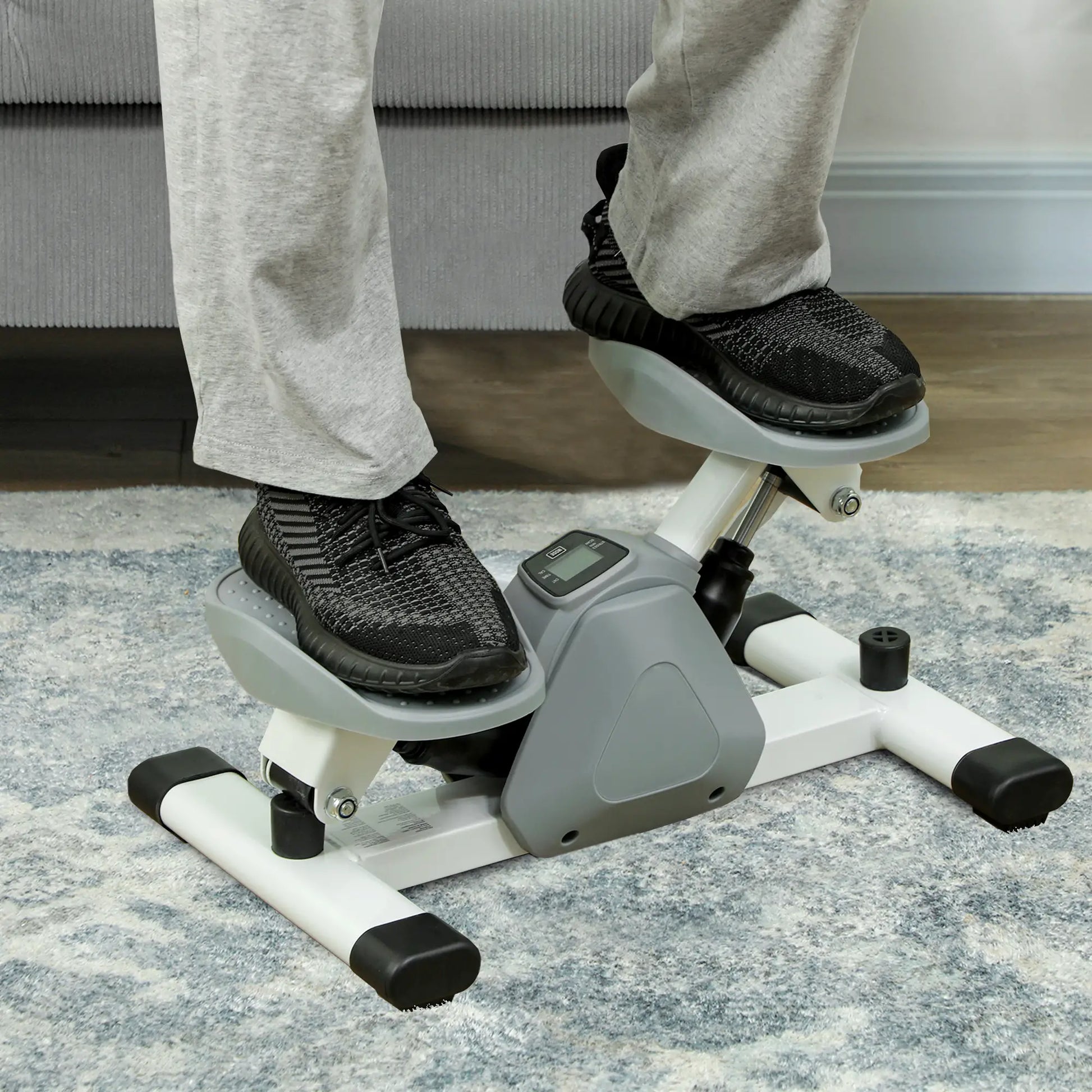 Nancy's Giaveno Stepper - Fitness Step - Step Apparaat - LCD-scherm - Grijs