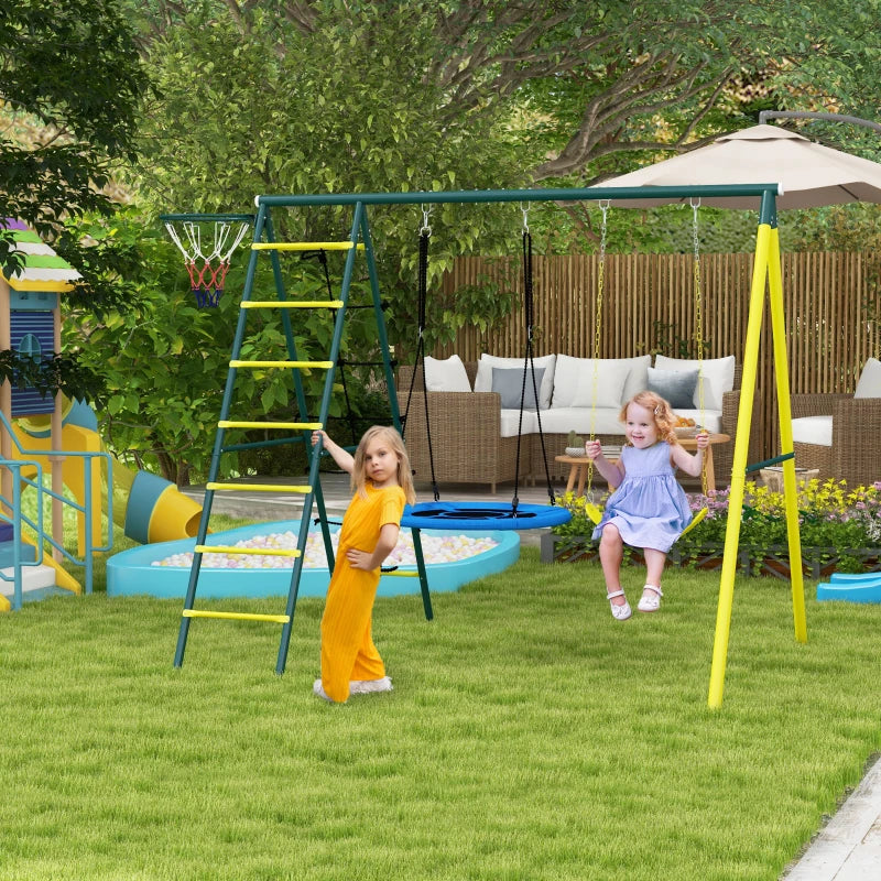 Nancy's Pereiro Swing - Balançoire de jardin - Balançoire pour enfants - Multi activité - ± 270 x 180 x 200 cm