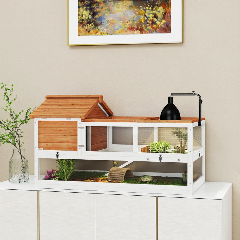 Nancy's Perano Dierenverblijf - Dierenren - Caviakooi - Schilpadhuis - Dennenhout - ± 115 x 70 x 70 cm