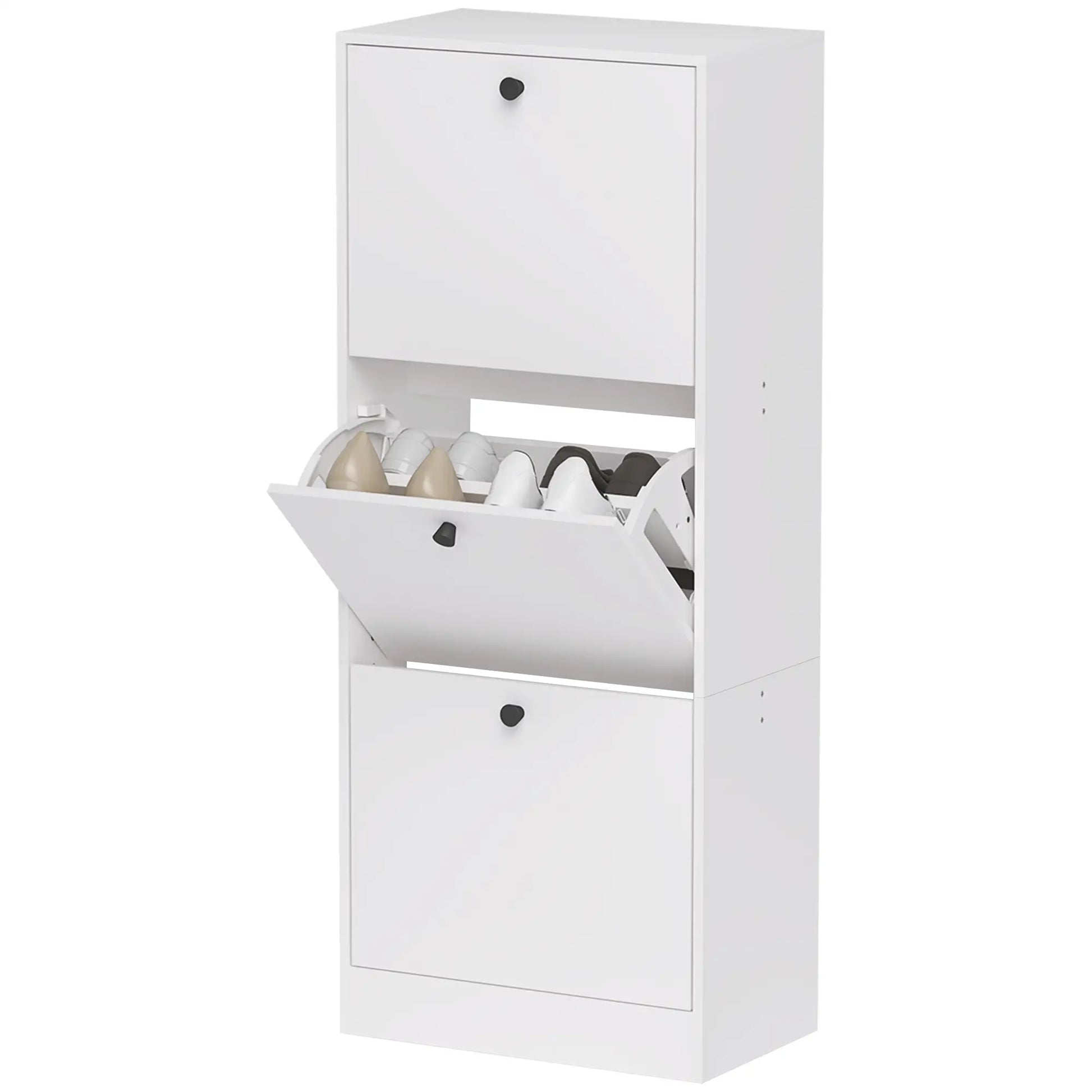 Nancy's Crodo Schoenenkast - Opbergkast voor Schoenen - Schoenenrek - Wit - ± 50 x 30 x 115 cm
