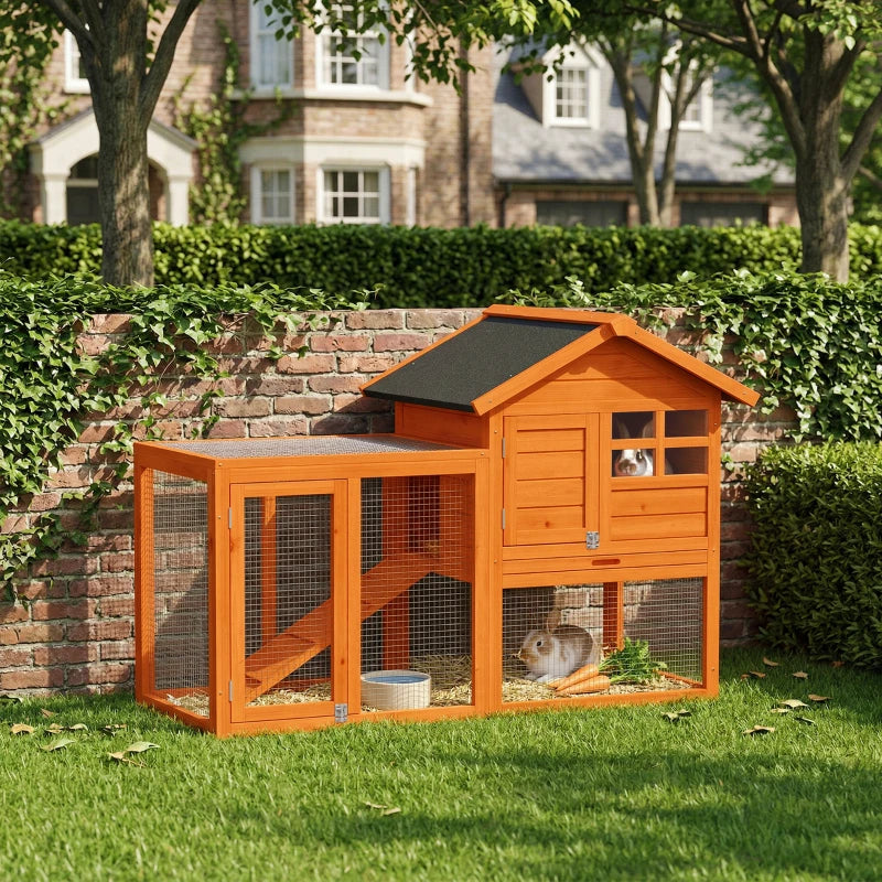 Nancy's Sondrio Konijnenhok - Dierenhok - Binnen en buiten - Sparrenhout - ± 125 x 60 x 90 cm