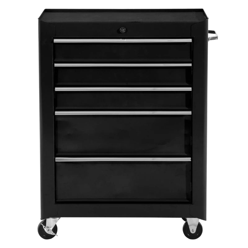 Nancy's Narni Gereedschapswagen - Werkplaatswagen - Gereedschapskist - Zwart - Staal - ± 60 x 35 x 80 cm