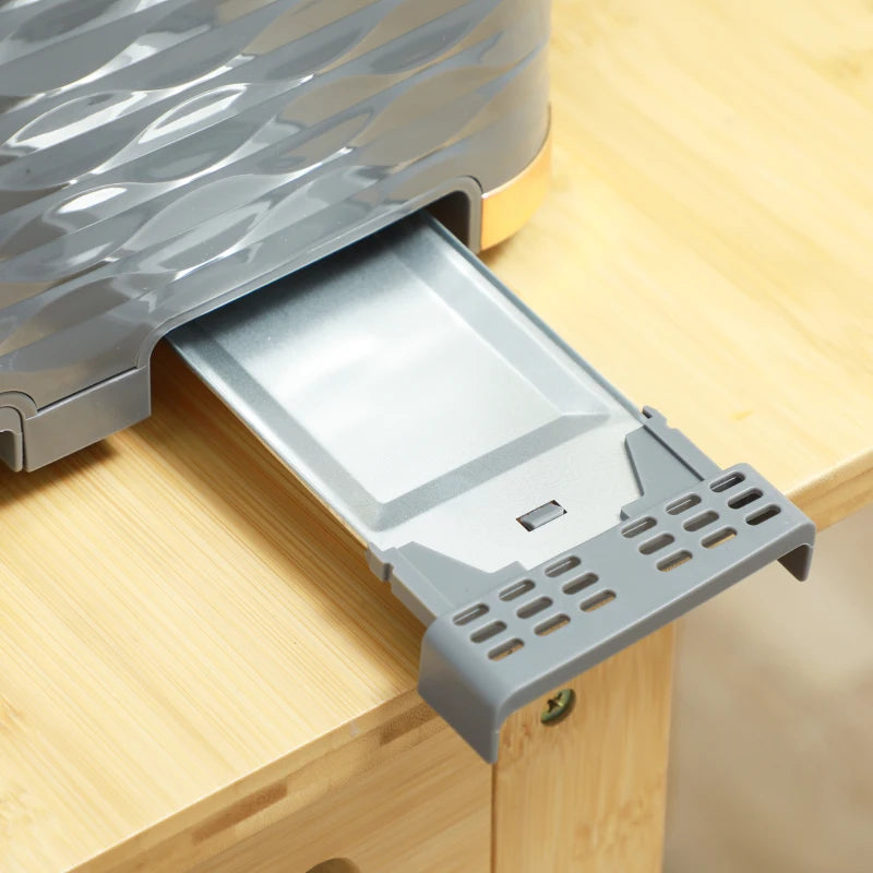 Nancy's Corticada 2-in-1 Broodrooster en Waterkoker - Ontdooi- en opwarmfunctie - Grijs