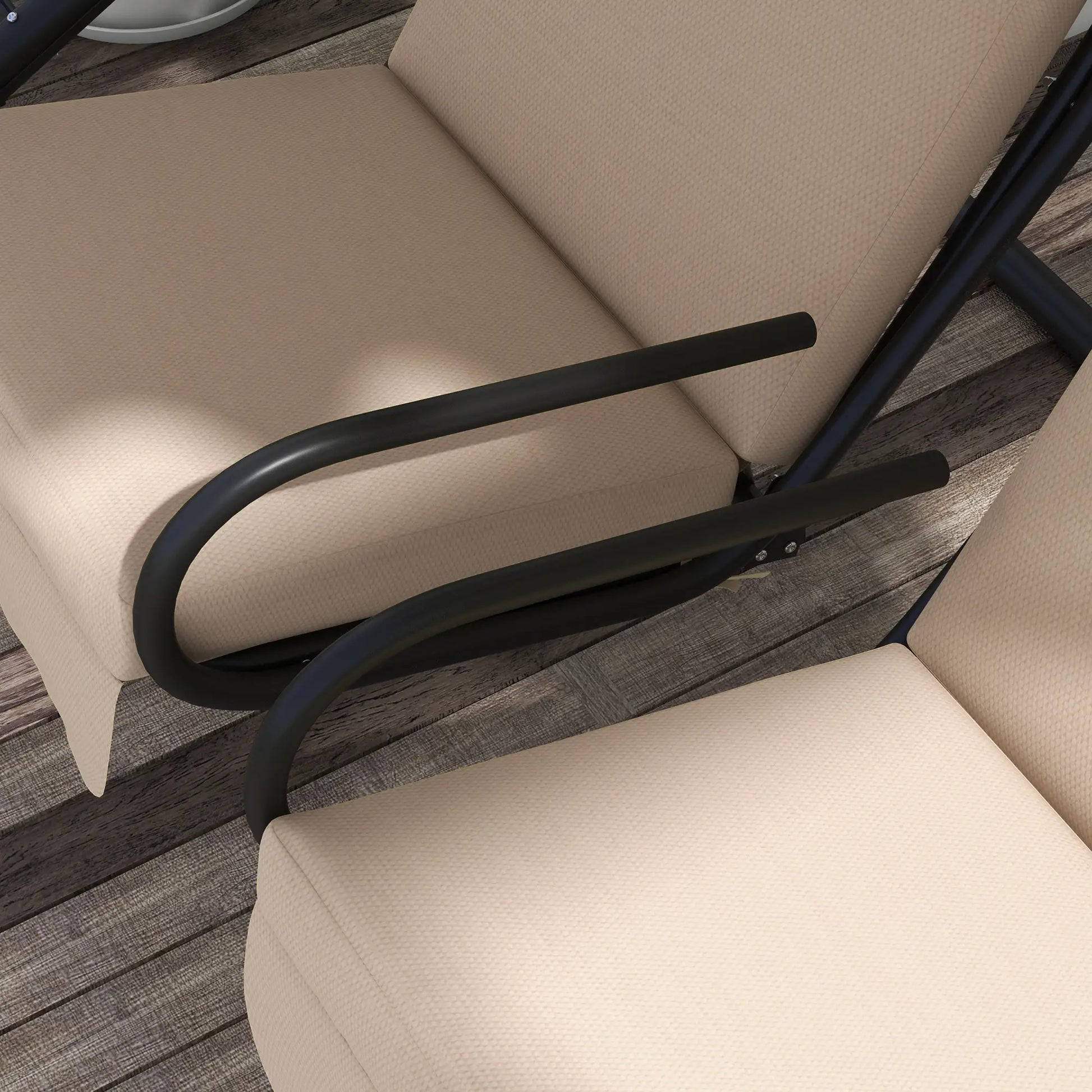 Nancy's Faia Schommelbank - Tuinschommel - Hollywood schommel - Beige - ± 170 x 135 x 170 cm