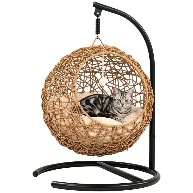 Nancy's Tarcento Kattenbed - Hangende Kattenmand - Rotan - ± 45 x 40 x 75 cm