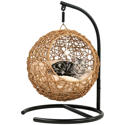 Nancy's Tarcento Kattenbed - Hangende Kattenmand - Rotan - ± 45 x 40 x 75 cm