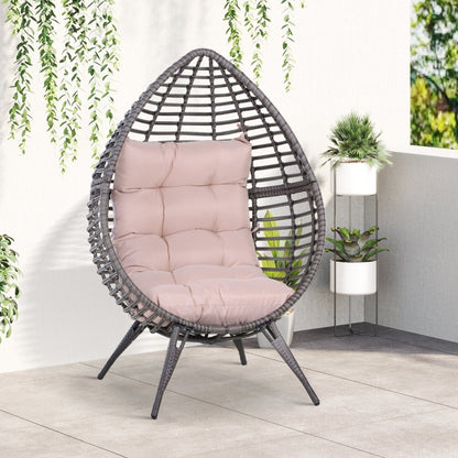 Nancy's Anvil Lake Rotan Fauteuil - Loungestoel - Egg chair - Grijs