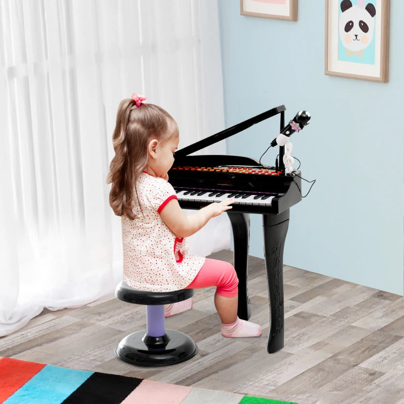 Nancy's Bogg Creek Children's Piano Musical Instrument - Black - Abs - Mini Piano