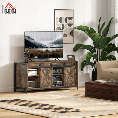 Nancy's Bustelo TV Meubel - TV Kast - Lowboard - Bruin / Zwart - ± 120 x 40 x 55 cm 