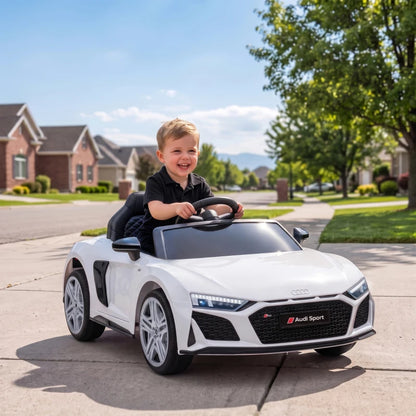 Nancy's Tonfano Elektrische auto voor kinderen - Kinderauto - Audi R8 voor kinderen - Wit