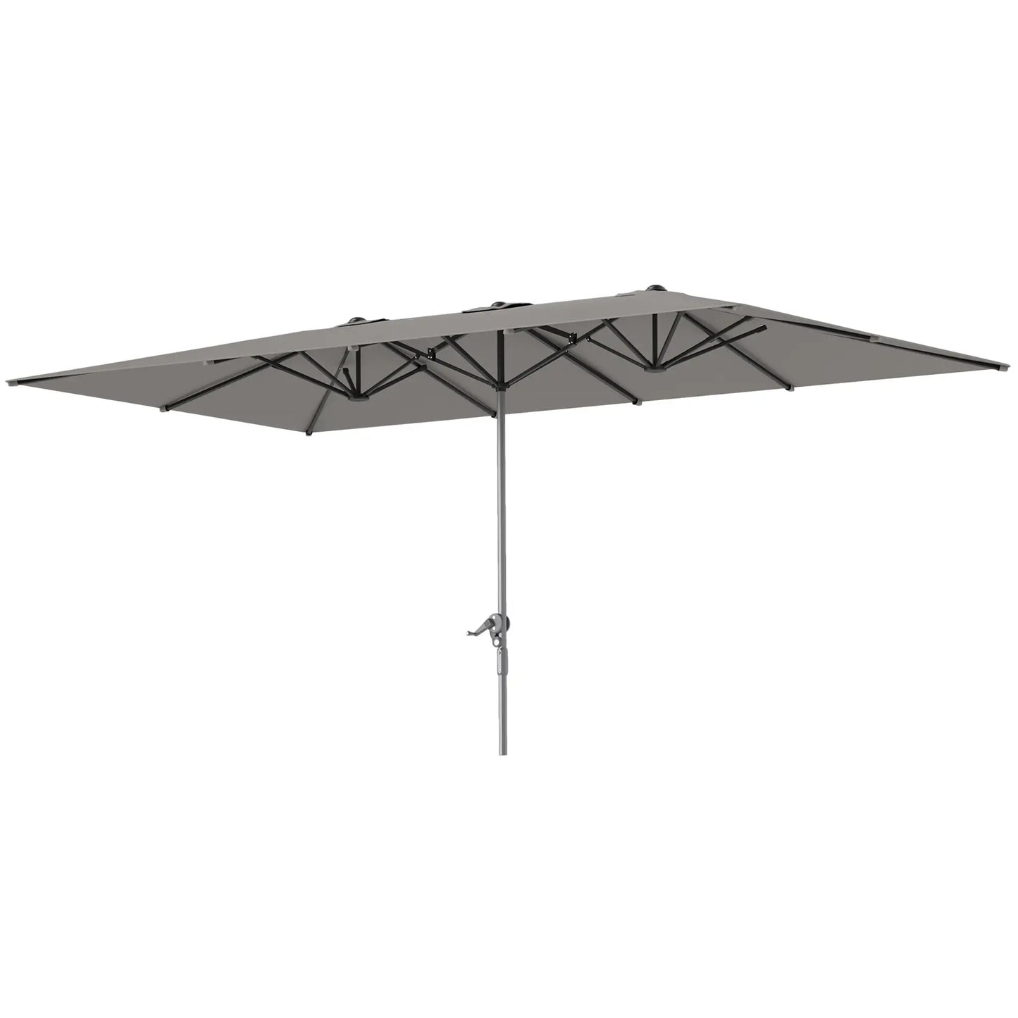 Nancy's Cremeno Parasol - Tuinparasol - UV-Bestendig - Grijs - ± 450 x 265 x 265 cm