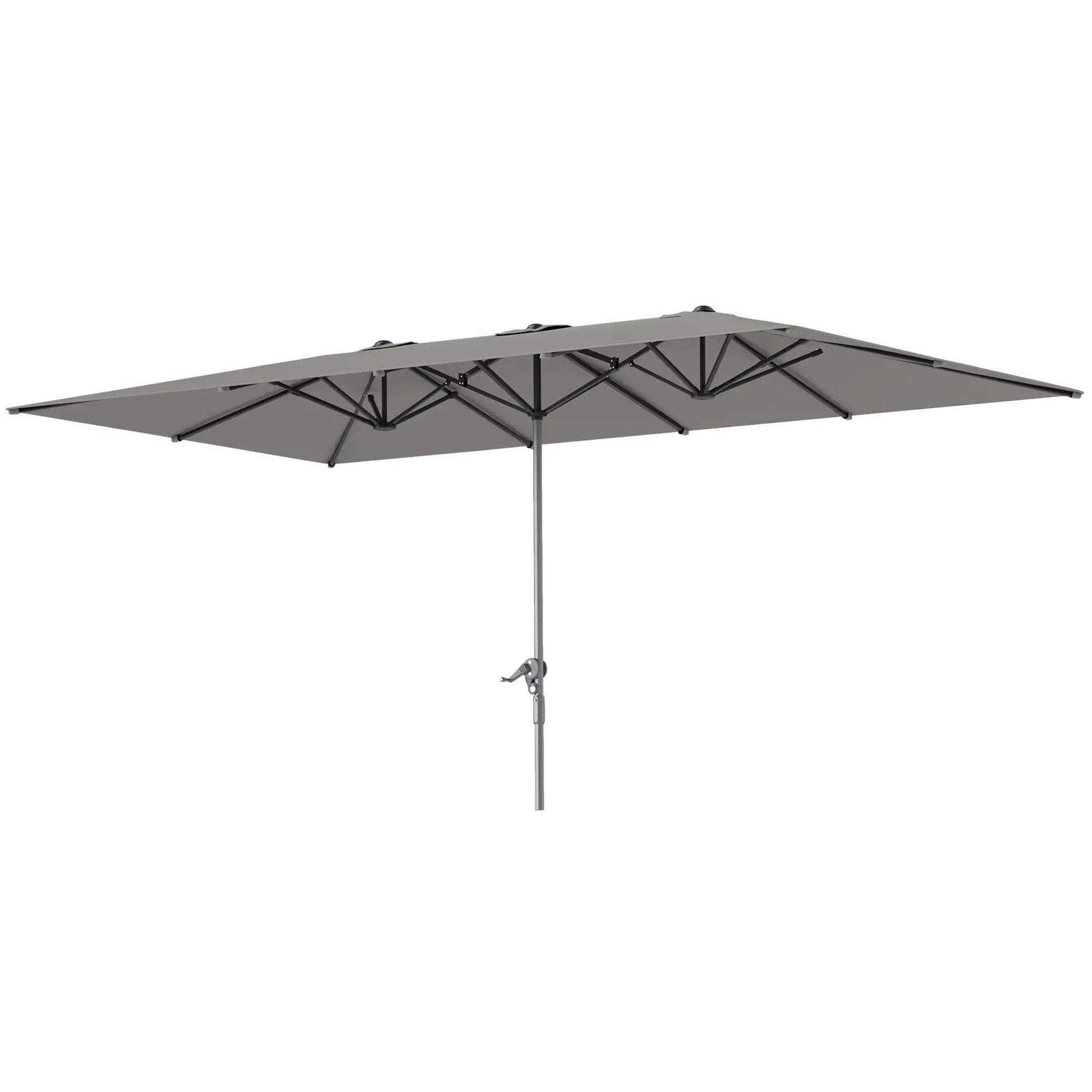 Nancy's Cremeno Parasol - Tuinparasol - UV-Bestendig - Grijs - ± 450 x 265 x 265 cm