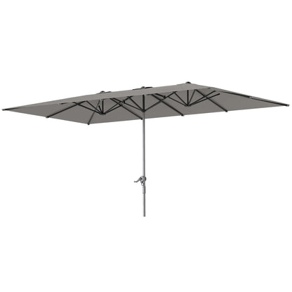 Nancy's Cremeno Parasol - Tuinparasol - UV-Bestendig - Grijs - ± 450 x 265 x 265 cm
