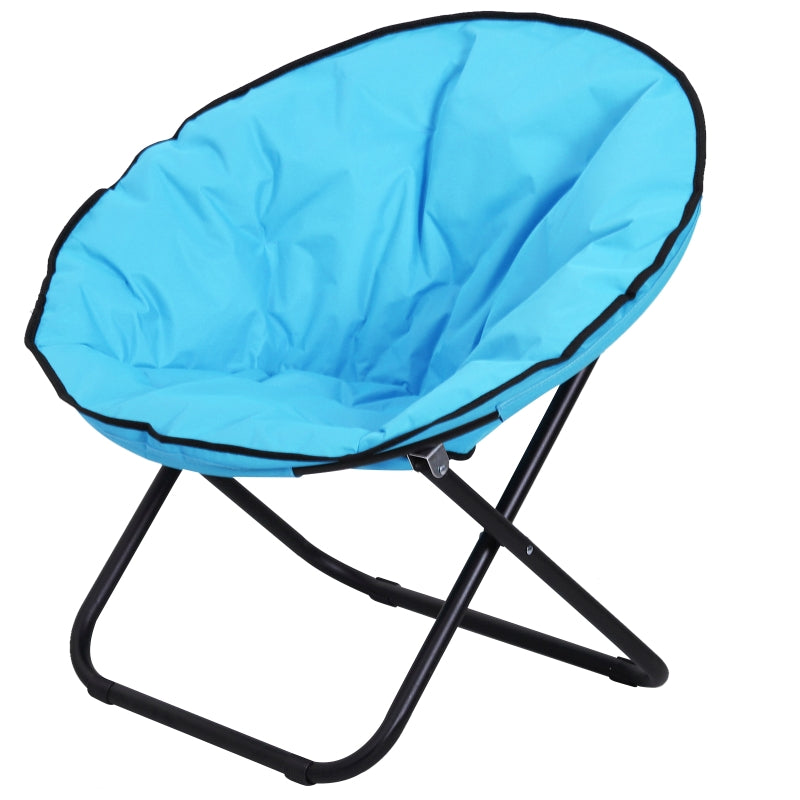 Chaise pliante Nancy's Southgate - Chaise de camping - Chaise de jardin - Chaise seau - Pliable - Ronde - Bleu - 80 x 80 x 75 cm