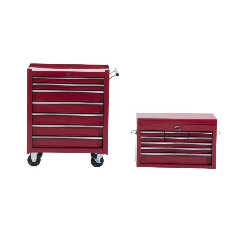 Nancy's Narcao Werkplaatswagen - Gereedschapswagen - Gereedschapskist - Rood - Staal - ± 60 x 35 x 115 cm