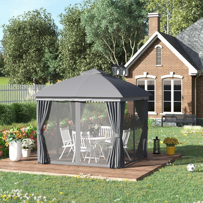 Nancy's Petersfield Paviljoen - Partytent - Tuinpaviljoen - Grijs -  ± 300 x 300 cm