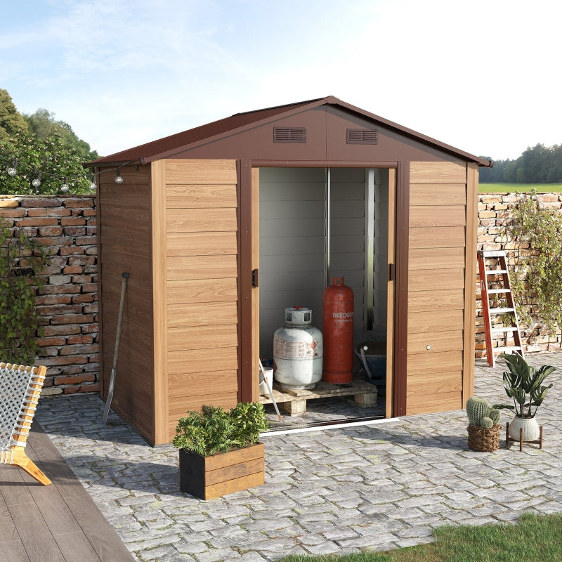 Nancy's Armagh Storage shed - Garden shed - Garden shed - Brown - ± 140 x 225 cm