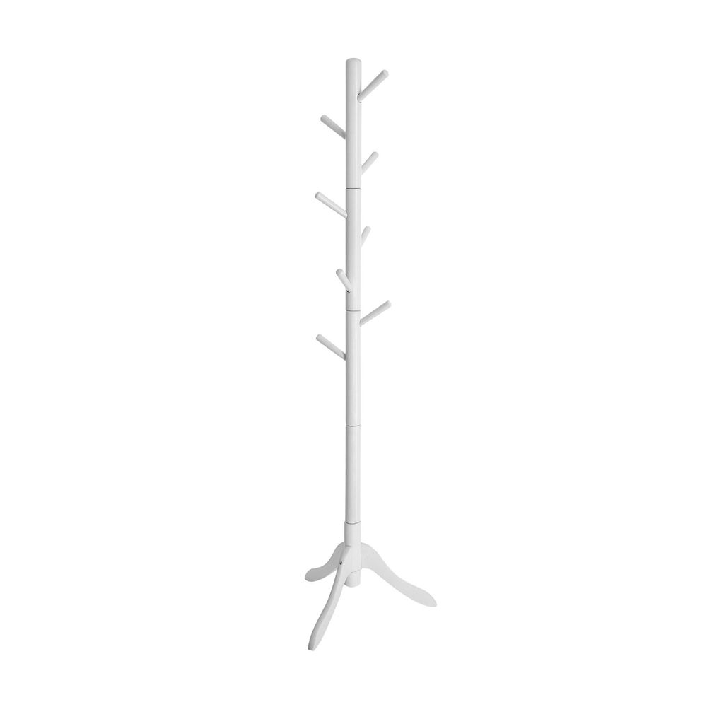 Nancy's Cazaville Staande Kapstok - 8 Haken - Rubberhout - Wit