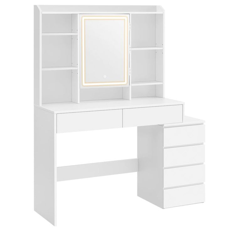 Nancy's Ampezzo Kaptafel - Make-up Tafel - LED Verlichting - Wit - ± 40 x 120 x 145 cm