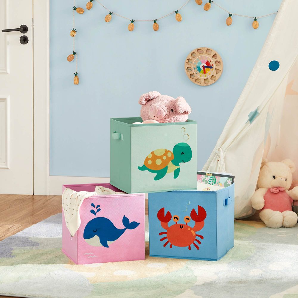 Nancy's Oakham Speelgoed Organizer - Speelgoed Opberger - Speelgoed Box - Opbergbox - Stof - 30 x 30 x 30  cm