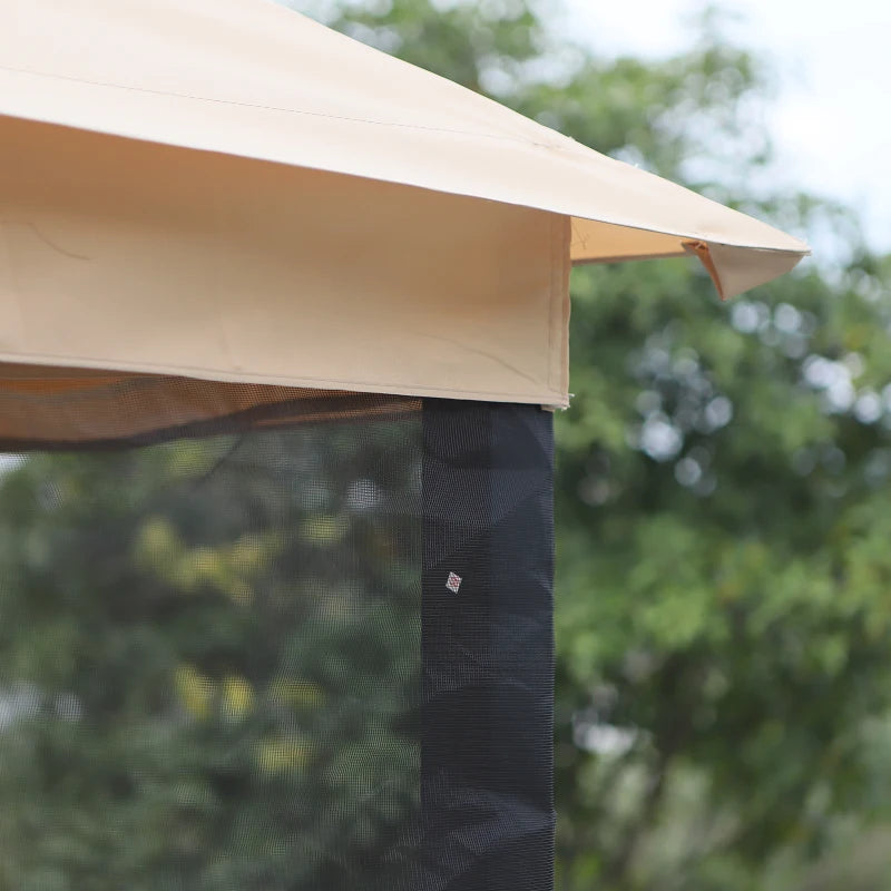 Nancy's Almeirim Schommelbank - Tuinschommel - Beige ± 260 x 170 x 250 cm