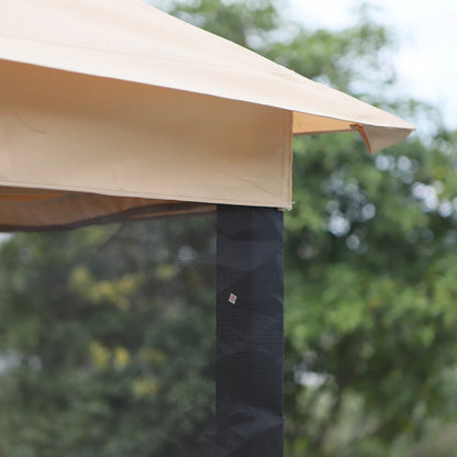 Nancy's Almeirim Schommelbank - Tuinschommel - Beige ± 260 x 170 x 250 cm