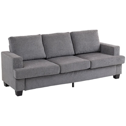 Nancy's Marcon 3-Zitsbank - Zitbank - Sofa - Grijs - Chenille - ± 215 x 80 x 90 cm