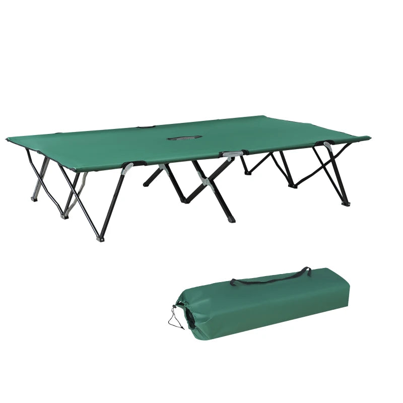 Nancy's Zarautz Campingbed - Veldbed - Stretcher - Groen- ± 195 x 125 x 40 cm