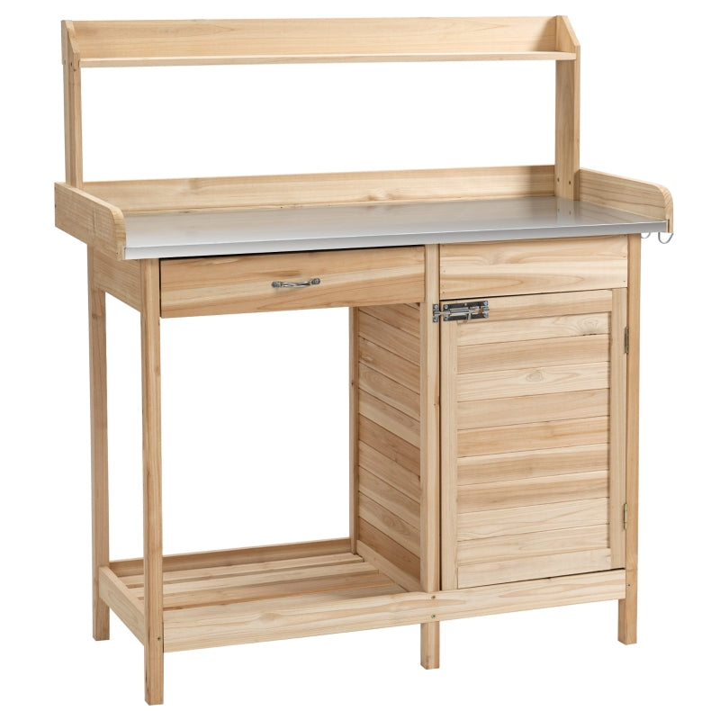Nancy's Coria Planting Table - Garden Work Table - Work Table - Solid Wood - ± 110 x 50 x 125 cm