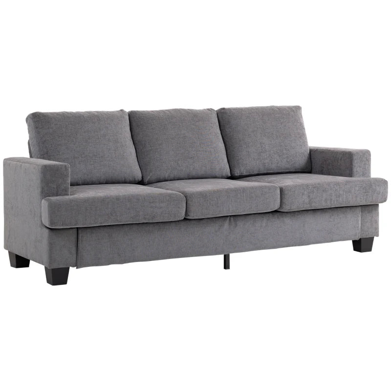 Nancy's Marcon 3-Zitsbank - Zitbank - Sofa - Grijs - Chenille - ± 215 x 80 x 90 cm