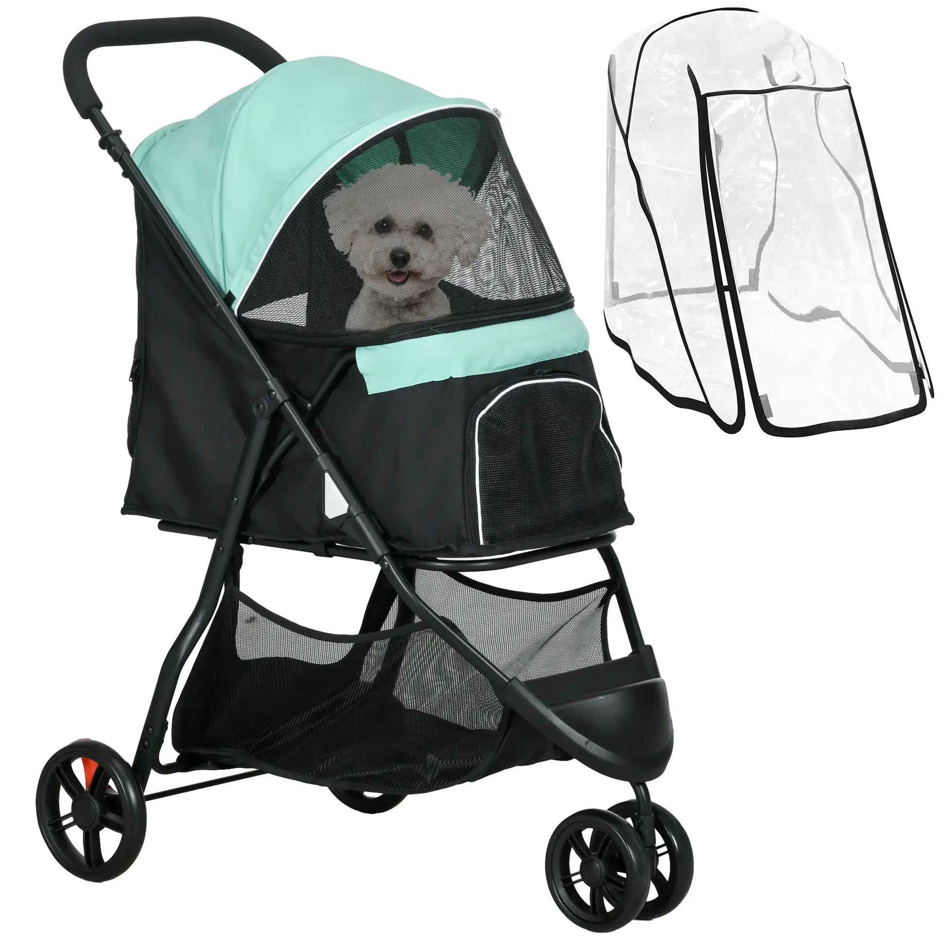 Nancy's Collesanto Reiswagen voor huisdieren - Hondenbuggy - Kattenbuggy - Groen