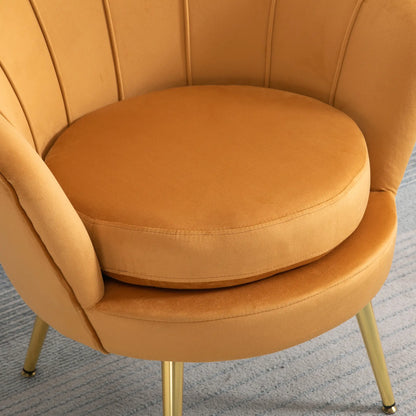 Nancy's Cunevo Fauteuil - Loungestoel - Relaxstoel - Geel / Goud - Fluweel