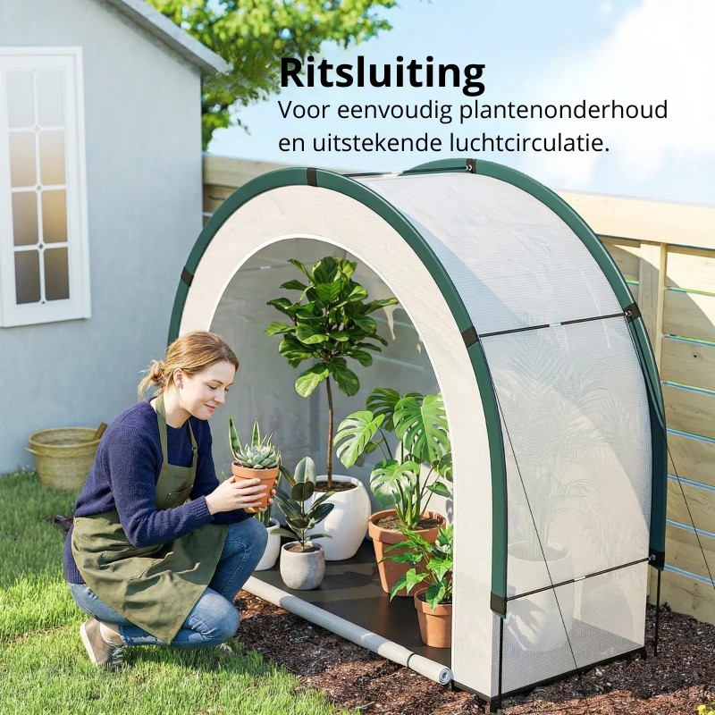 Nancy's Porcia Tuinkas - Plantenkas - Kweekkas - Draagbare Kas - Tunnelkas - ± 200 x 80 x 165 cm