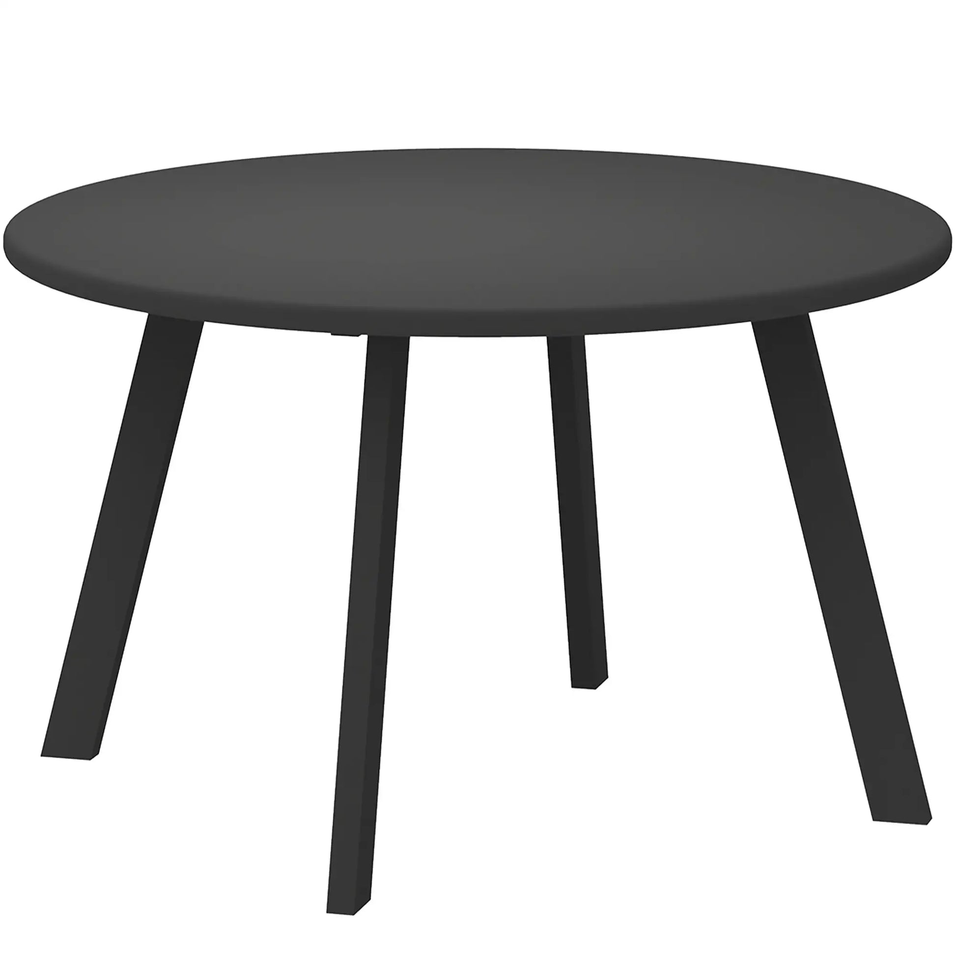 Nancy's Cinisi Balkontafel - Tuintafel - Bijzettafel voor buiten - Zwart - Staal - ± Ø70 x 42 cm