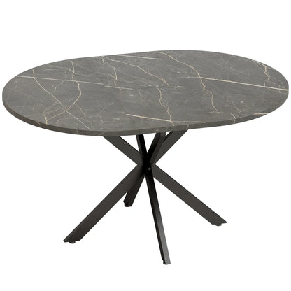 Nancy's Tossicia Eettafel Ovaal - Uitschuifbare eettafel - Tafel ovaal - Zwart - MDF / Staal