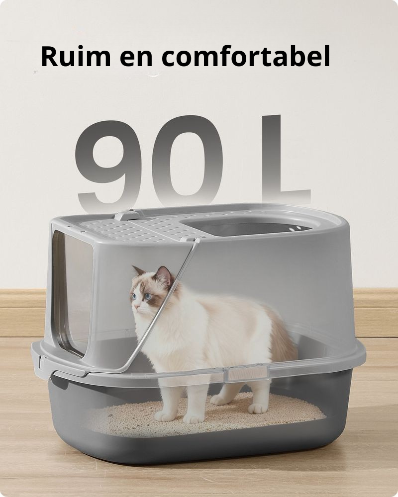 Nancy's Piadena Kattenbak - Katten Toilet - Katten WC - Grijs - ± 55 x 45 x 40 cm