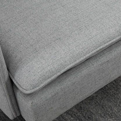 Nancy's Esther 2-zitsbank - Bank - Grijs - Linnenlook - ± 140 x 70 x 80 cm