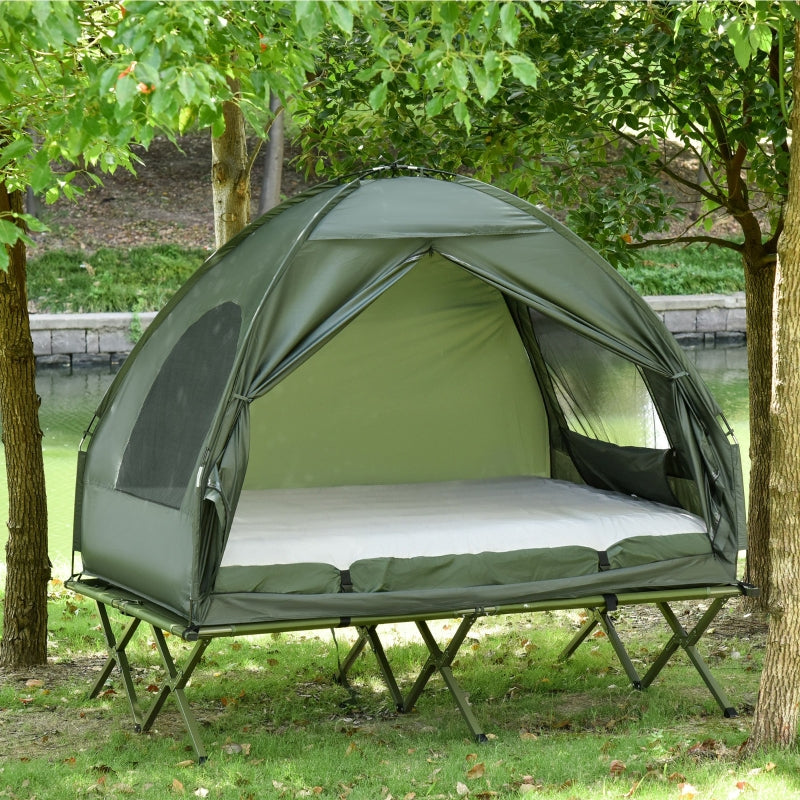 Nancy's Pacbitun Camping Tent - Camping tent - With 2 Person Mattress Green - ± 195 x 145 x 180 cm